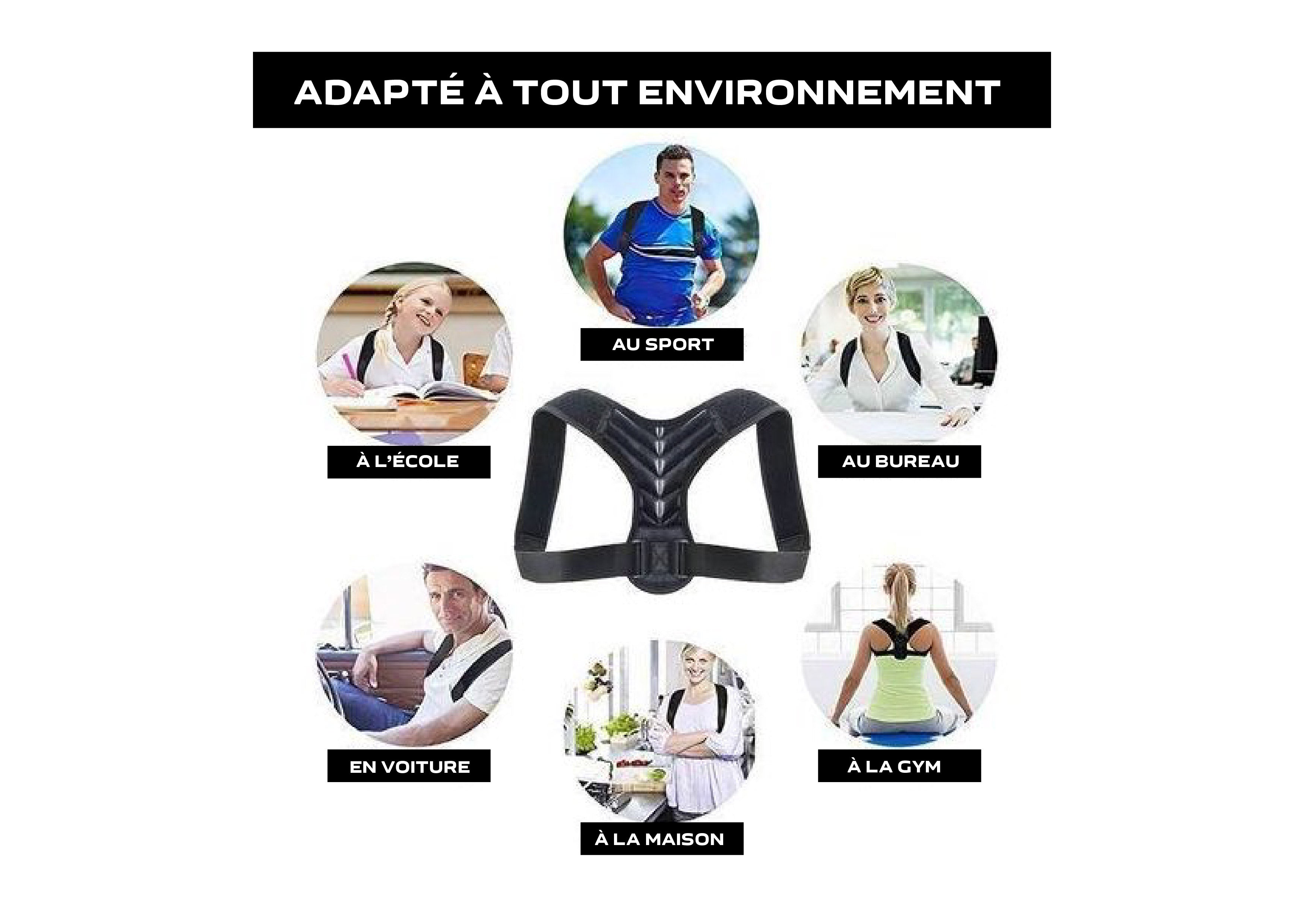 Ceinture De Correction Dorsale Pour Hommes Et Femmes, Support Dorsal Réglable